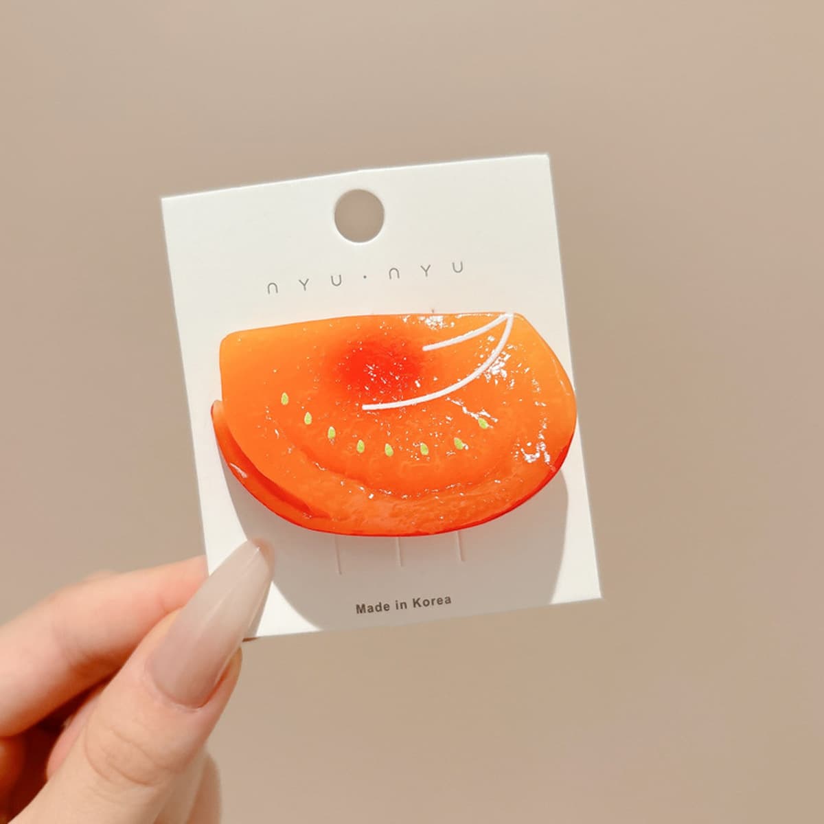 Милая кремовая заколка для волос с допамином, высококачественная заколка для челки, стильная заколка для студенческой челки,...