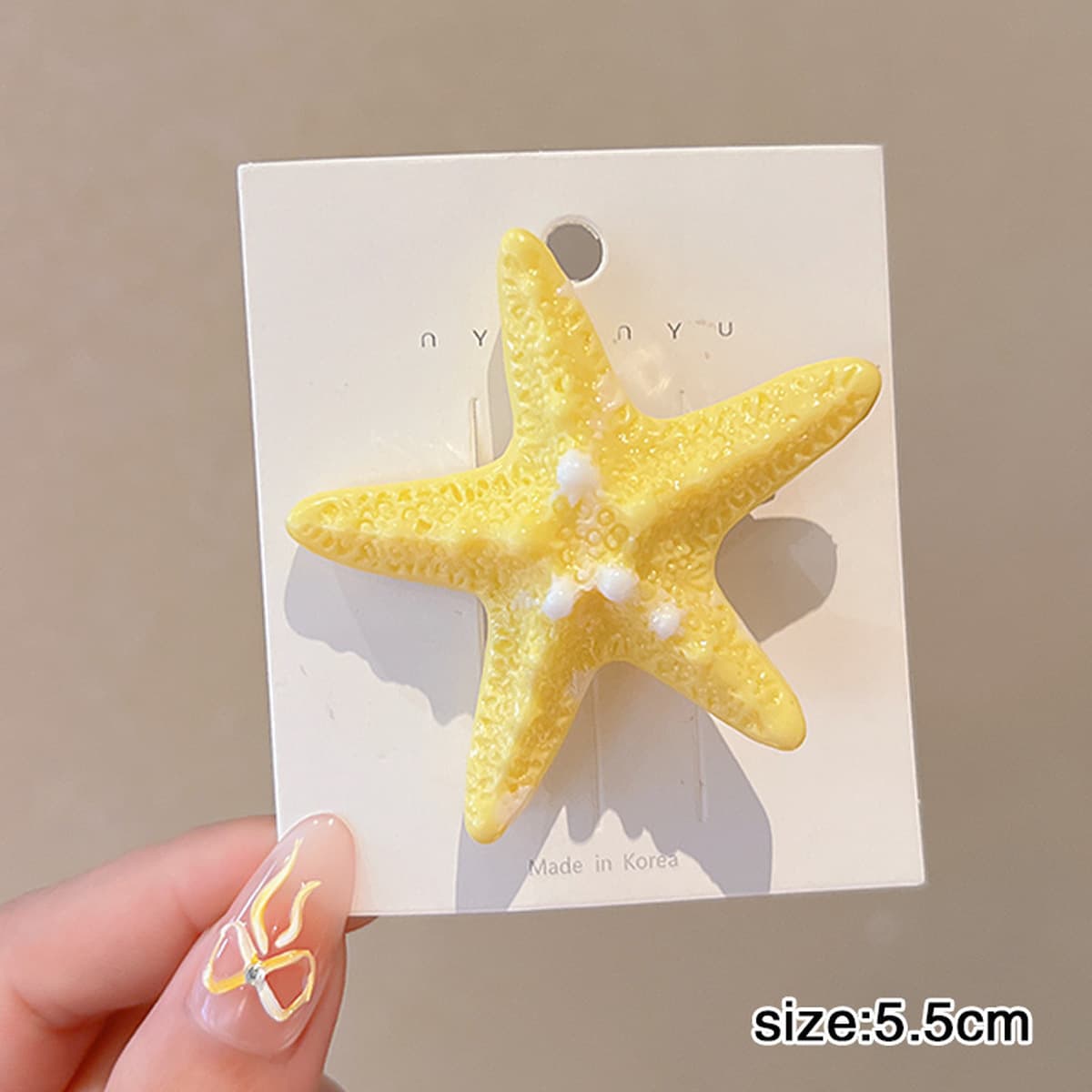 Милая кремовая заколка для волос с допамином, высококачественная заколка для челки, стильная заколка для студенческой челки,...