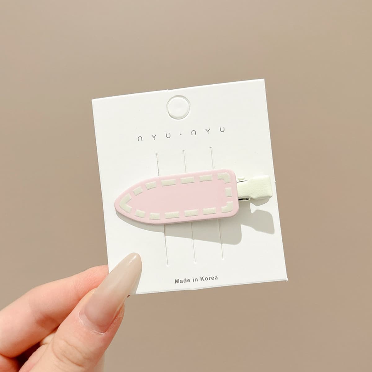 Милая кремовая заколка для волос с допамином, высококачественная заколка для челки, стильная заколка для студенческой челки,...