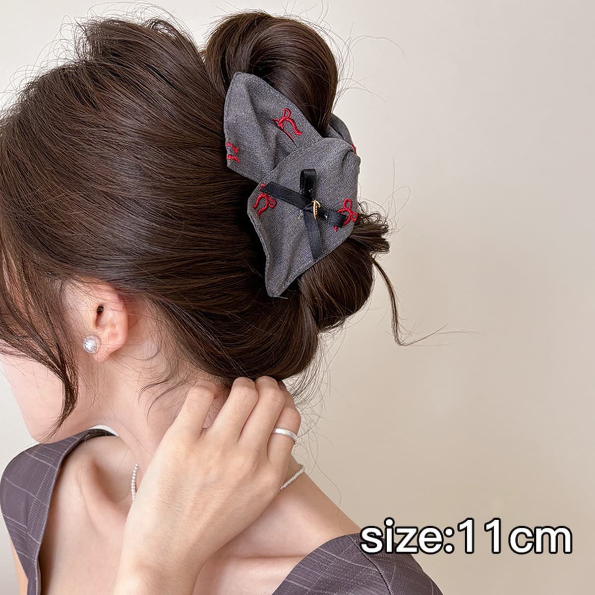 Заколка для волос в клетку, новая модель 2025 года, элитный стиль для затылка, высококачественная заколка-«жабромер»,...