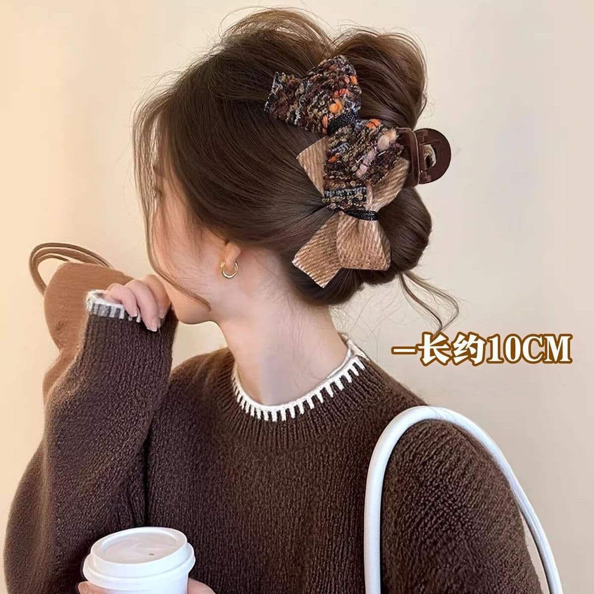 Заколка для волос в клетку, новая модель 2025 года, элитный стиль для затылка, высококачественная заколка-«жабромер»,...