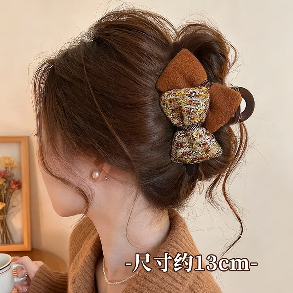 Заколка для волос в клетку, новая модель 2025 года, элитный стиль для затылка, высококачественная заколка-«жабромер»,...