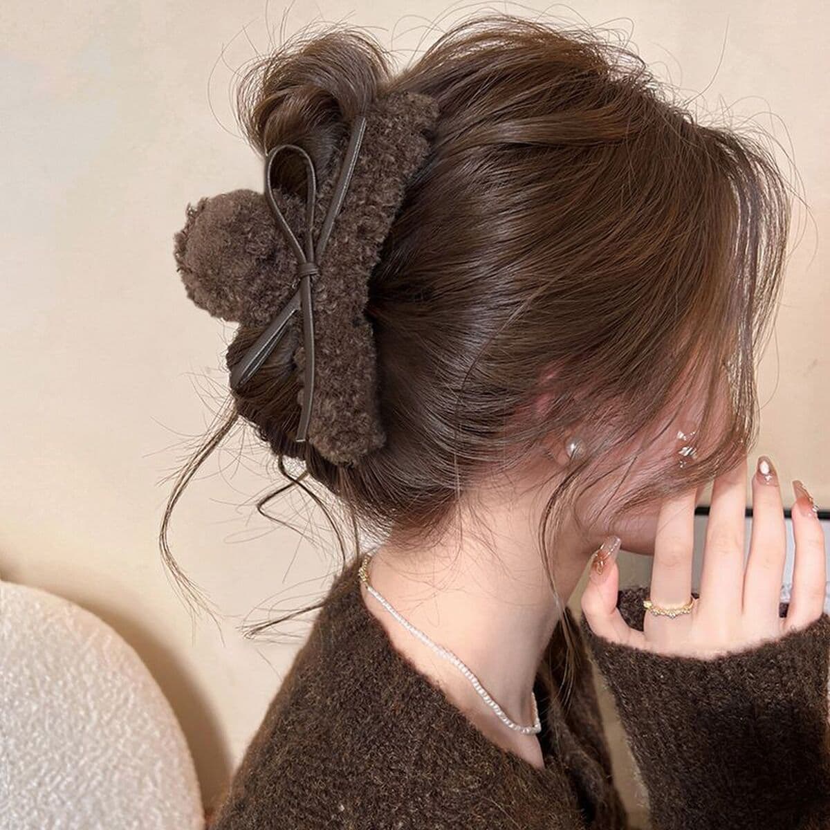 Заколка для волос в клетку, новая модель 2025 года, элитный стиль для затылка, высококачественная заколка-«жабромер»,...