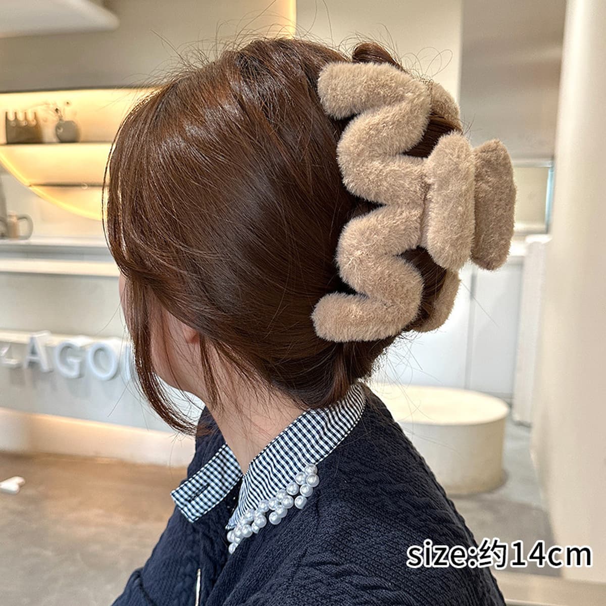 Заколка для волос в клетку, новая модель 2025 года, элитный стиль для затылка, высококачественная заколка-«жабромер»,...