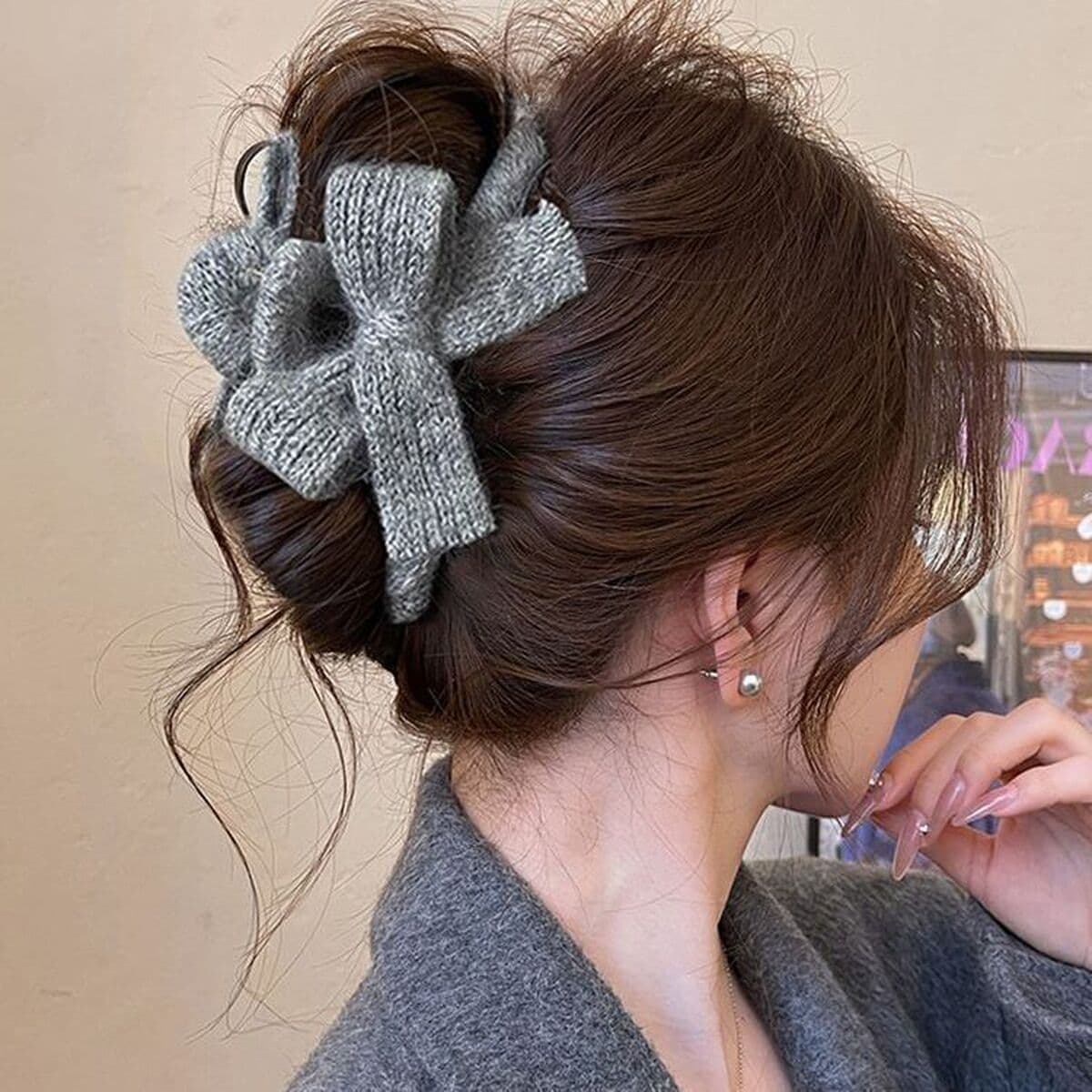 Заколка для волос в клетку, новая модель 2025 года, элитный стиль для затылка, высококачественная заколка-«жабромер»,...