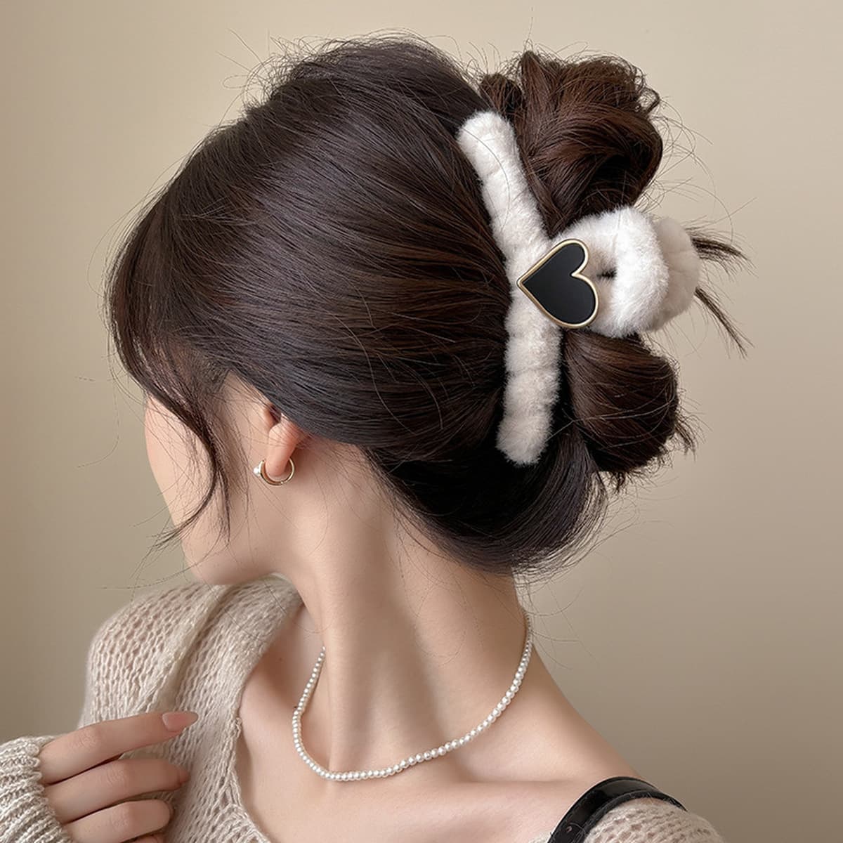 Заколка для волос в клетку, новая модель 2025 года, элитный стиль для затылка, высококачественная заколка-«жабромер»,...