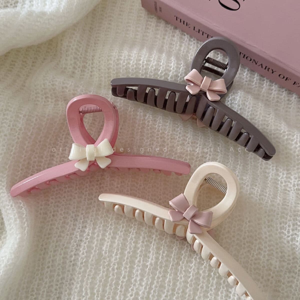 Акула зажим для девочек с высоким лицом ~ Бант захватывает женский милый 2023 новая заколка для волос