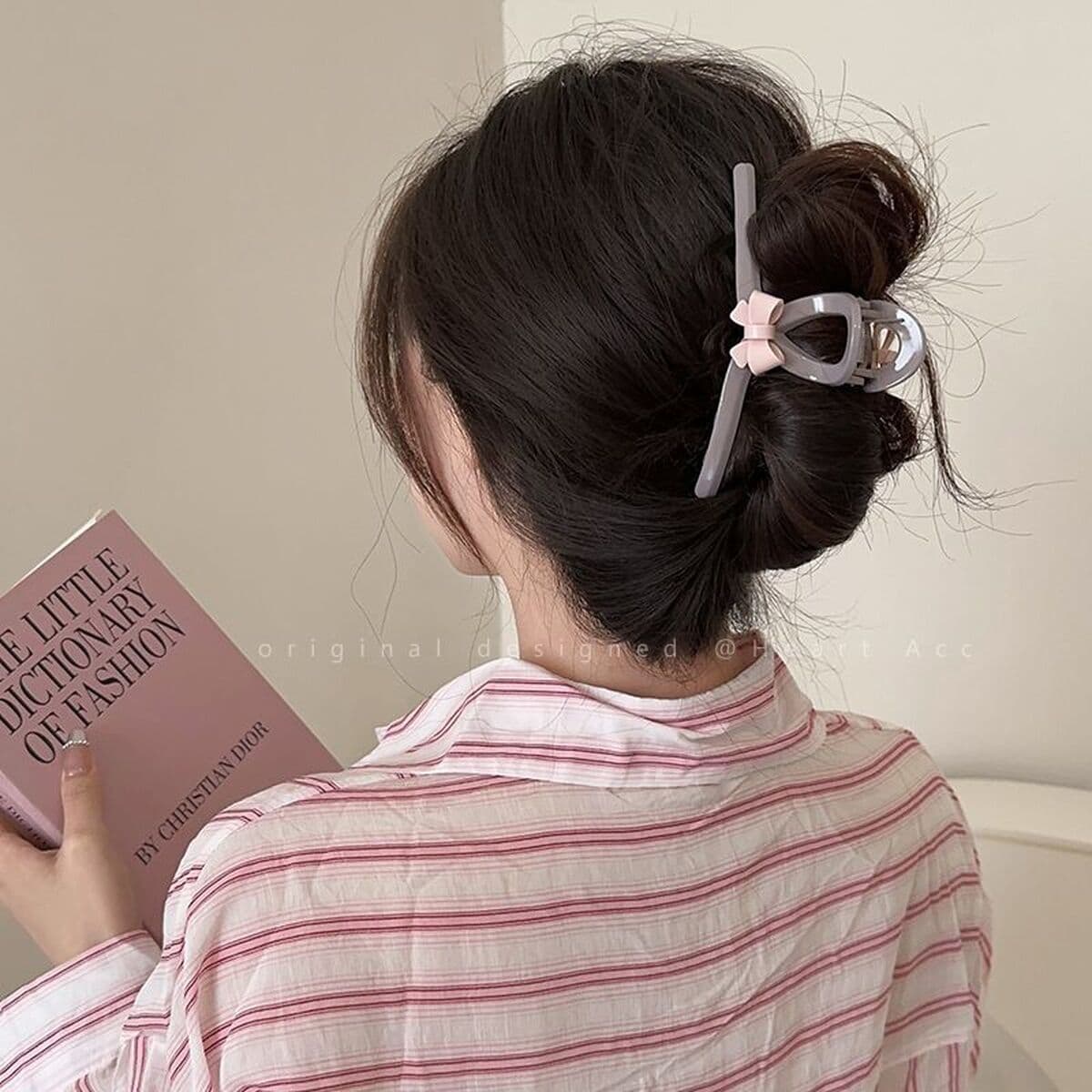 Акула зажим для девочек с высоким лицом ~ Бант захватывает женский милый 2023 новая заколка для волос