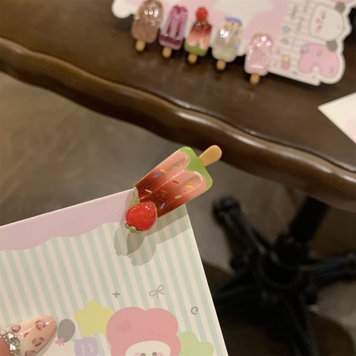 Заколка для мороженого ~ Симпатичные мини-творческие забавные мороженое