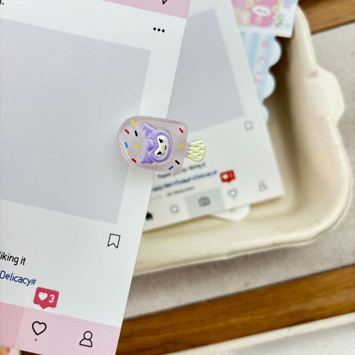 Заколка для мороженого ~ Симпатичные мини-творческие забавные мороженое