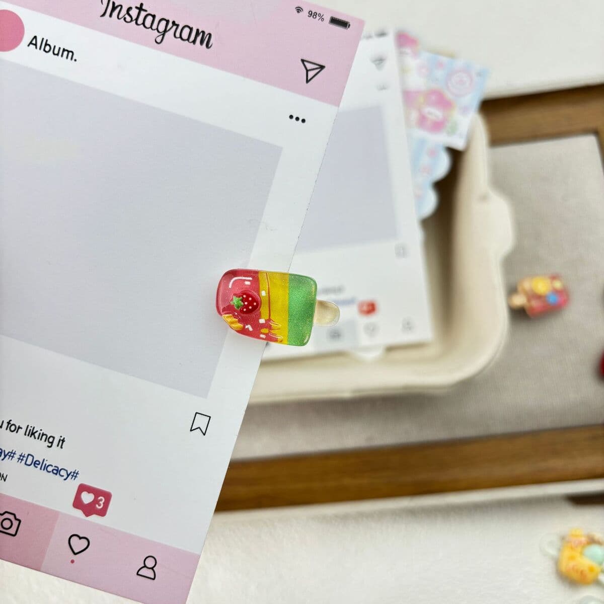 Заколка для мороженого ~ Симпатичные мини-творческие забавные мороженое