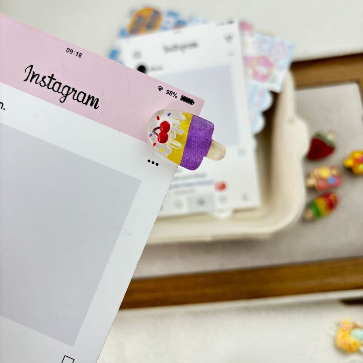 Заколка для мороженого ~ Симпатичные мини-творческие забавные мороженое