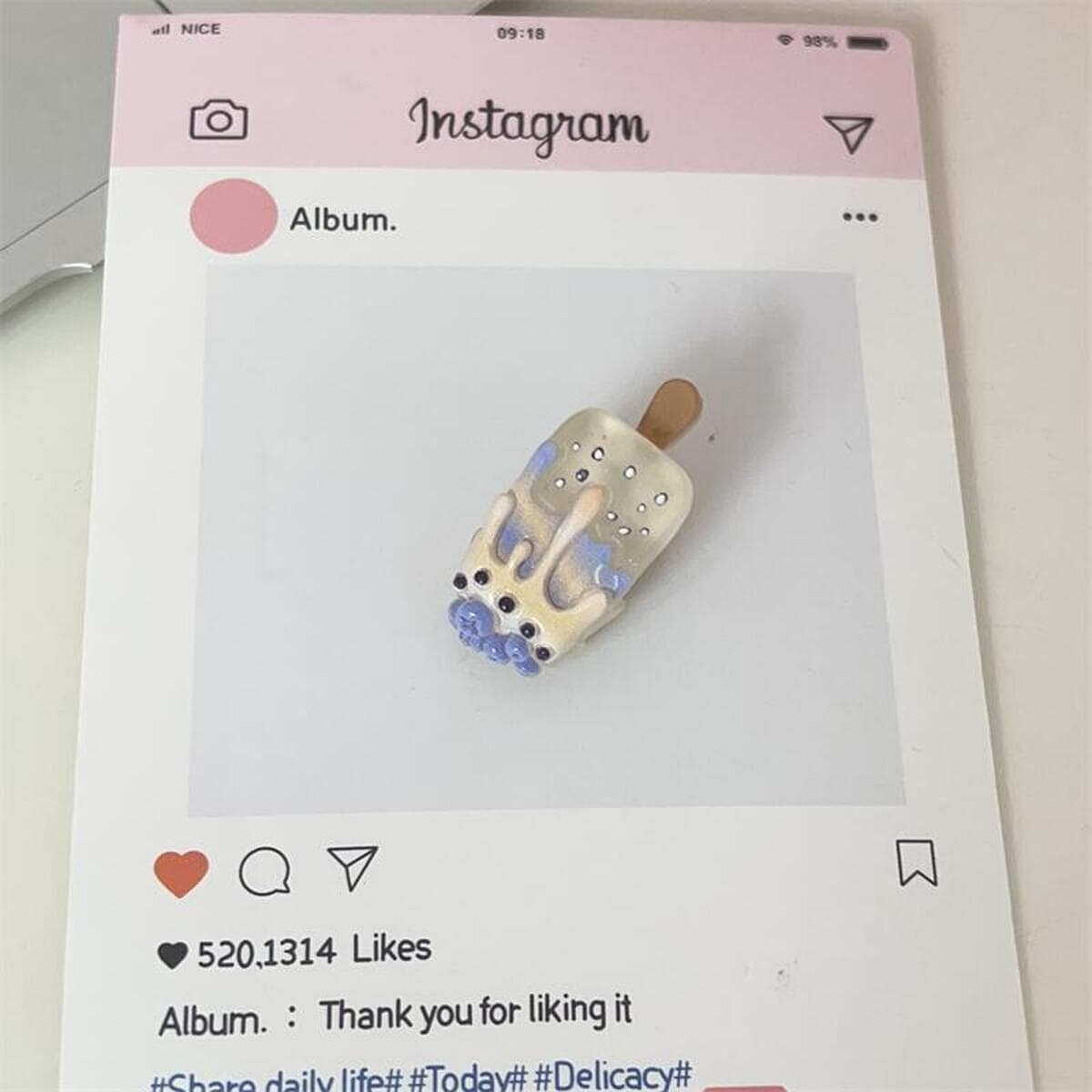 Заколка для мороженого ~ Симпатичные мини-творческие забавные мороженое