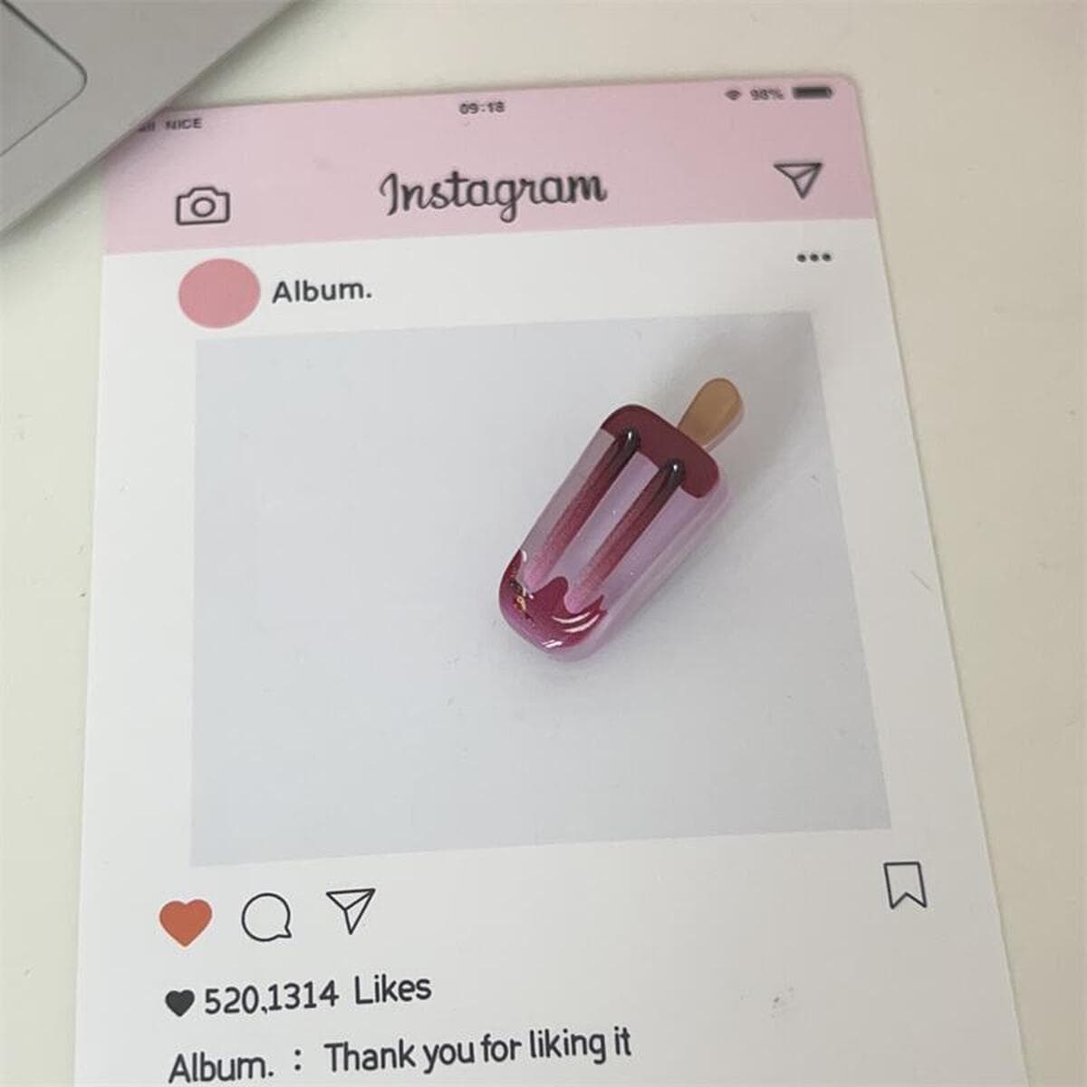 Заколка для мороженого ~ Симпатичные мини-творческие забавные мороженое