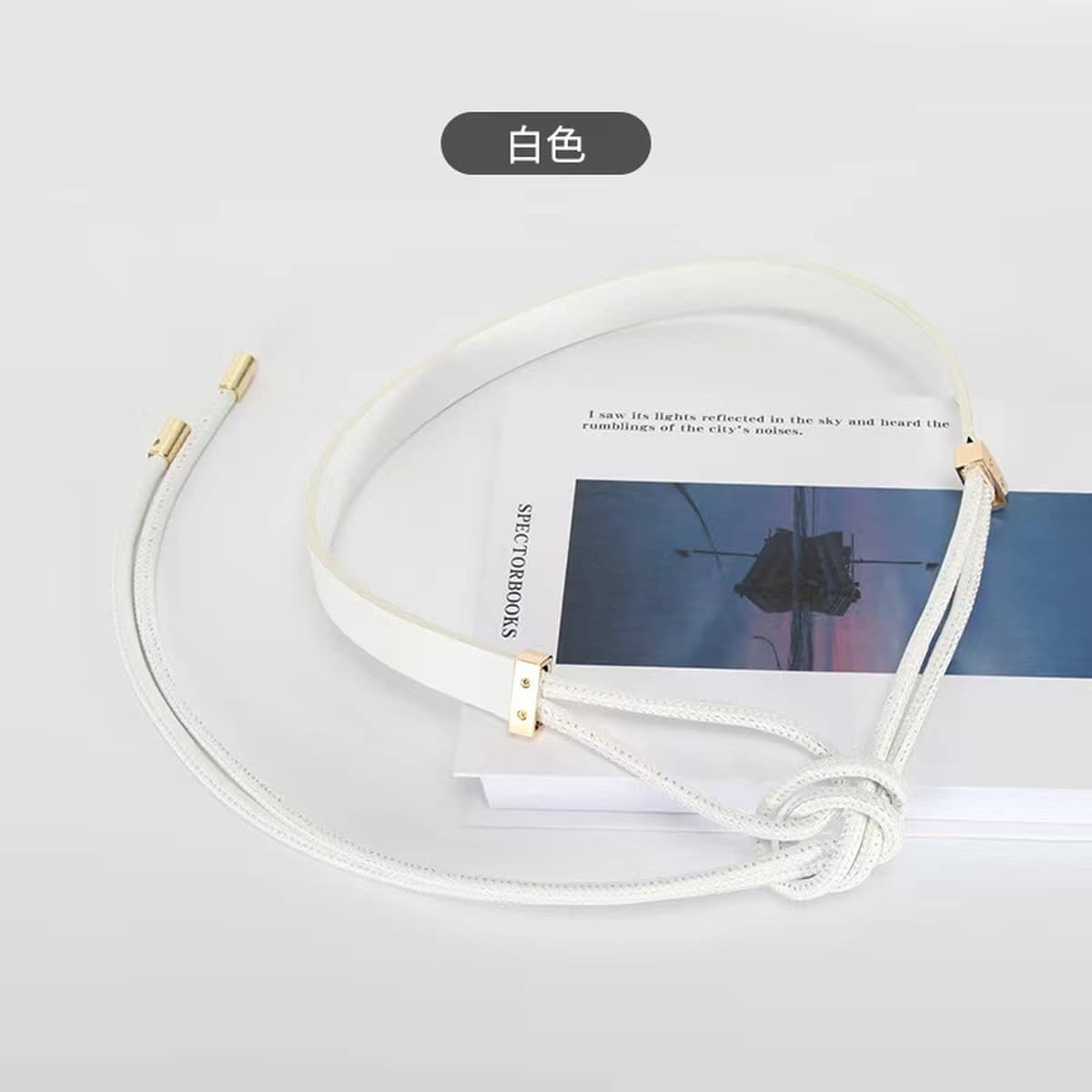 Женское тонкое декоративное платье с узелком и поясом, модное универсальное пальто-свитер с плотной талией, маленький пояс,...