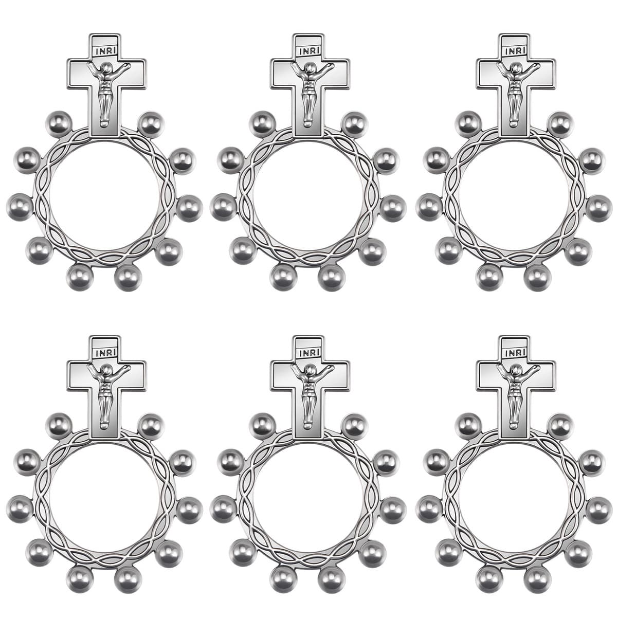 Кольцо-розарий, ювелирное изделие, кулон, простое серебряное кольцо, автомобильное кольцо, кулон для ключей, аксессуары для...