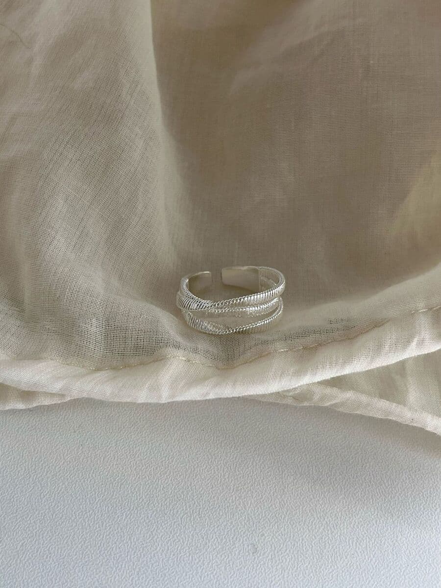 Ретро многослойное обмоточное кольцо с цветами текстуры кольцо женское тяжелое кольцо с высокой текстурой