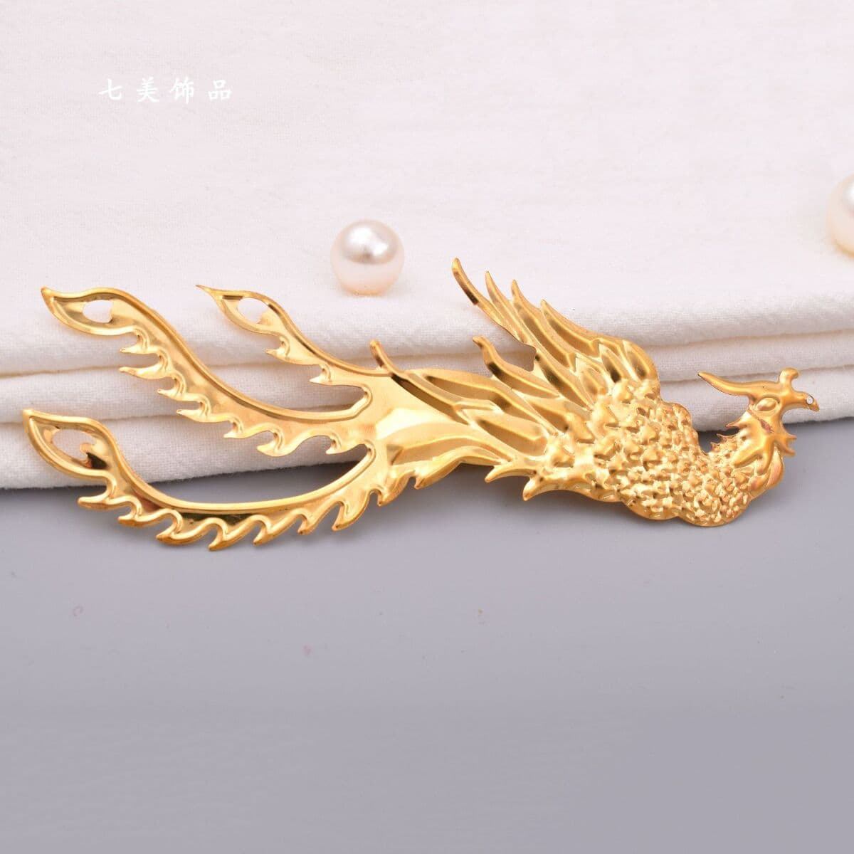 DIY антикварный материал Феникс левый и правый цветок аксессуары рот с отверстием праздничный круглый веер декоративные...