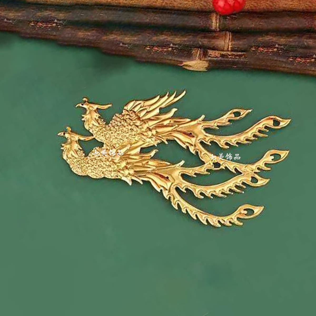 DIY антикварный материал Феникс левый и правый цветок аксессуары рот с отверстием праздничный круглый веер декоративные...