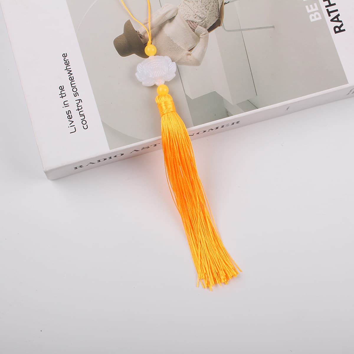 Двусторонний белый нефрит Лотос кисточкой уха Kunlun вентилятор Висячие уши Cheongsam платье Хань прессованный перерыв...