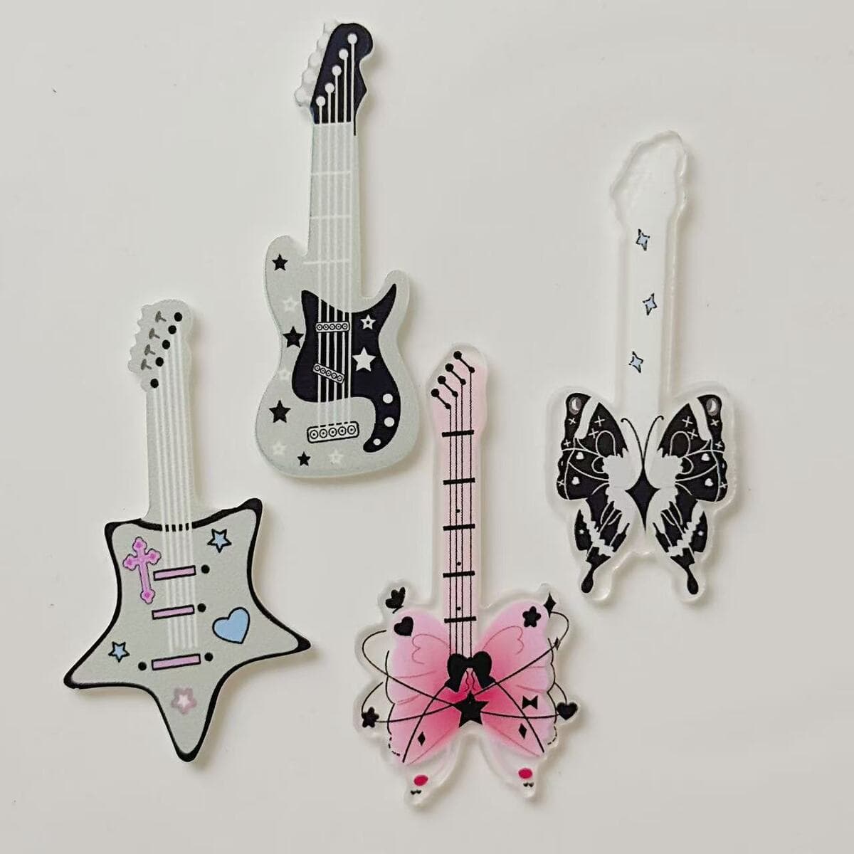 Мультяшная акриловая имитация бабочки, аксессуары для гитары, ручная работа, DIY, заколка для волос, головной убор,...