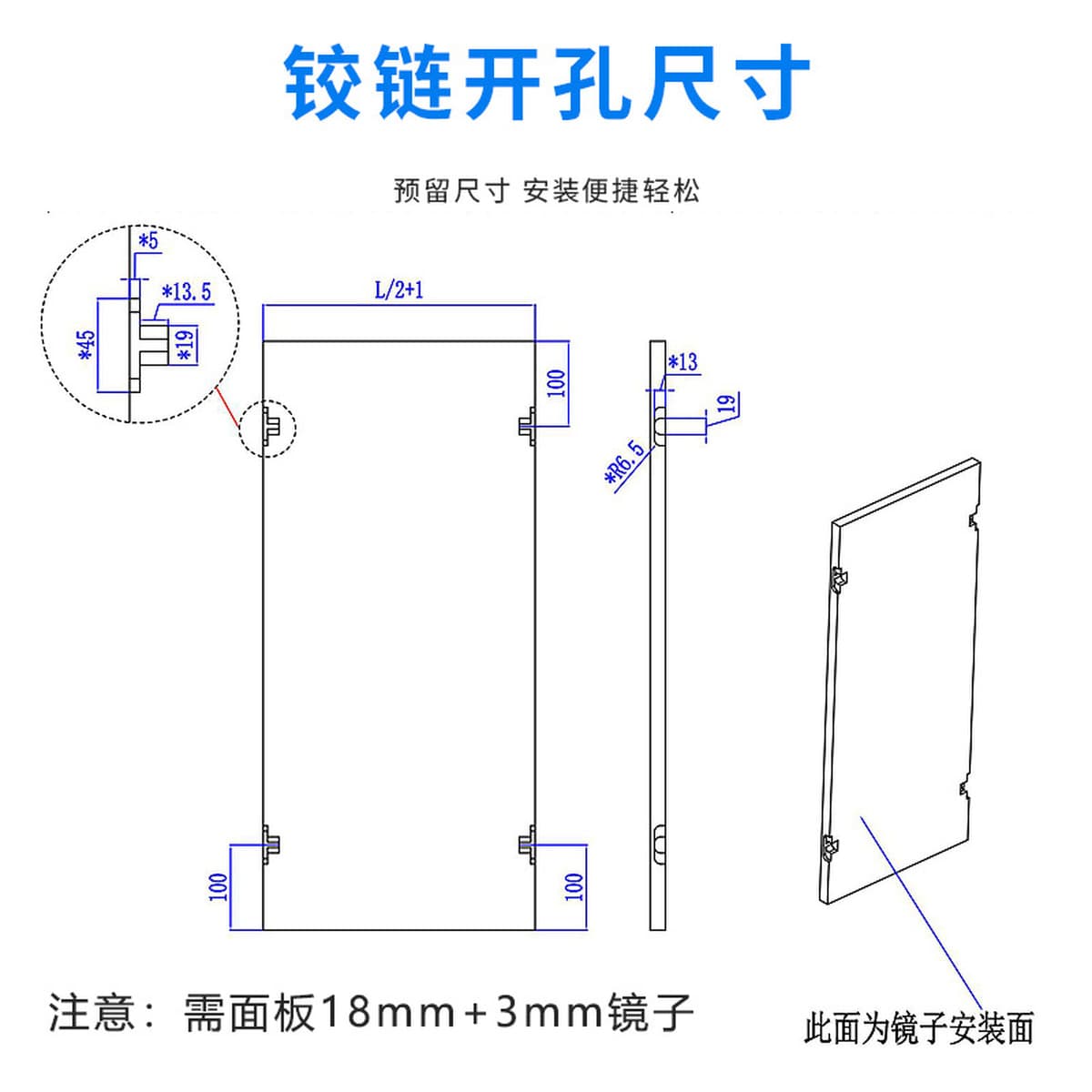 Складное зеркало для ванной комнаты Фен-шуй зеркальный шкаф рельс раздвижной двери двухтактный скрытый буферный шкив...