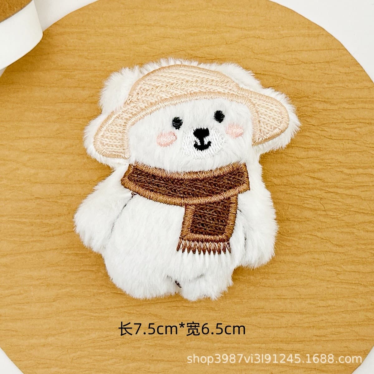 Новый милый шарф, брошь с белым медведем, аксессуары, мультяшные плюшевые солнцезащитные очки, медведь, аксессуары «сделай...