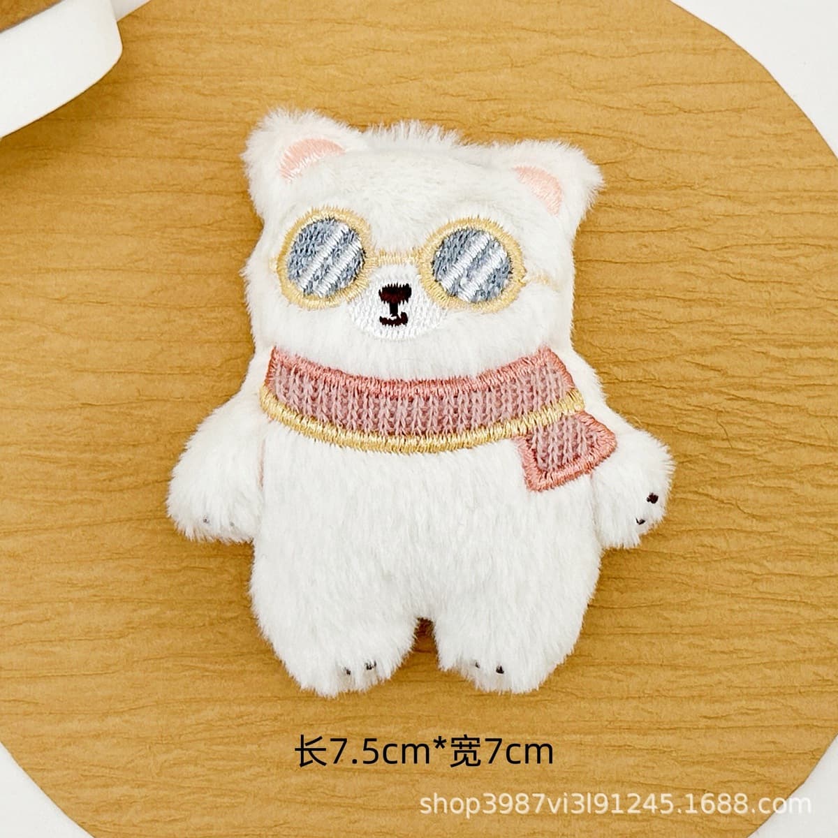 Новый милый шарф, брошь с белым медведем, аксессуары, мультяшные плюшевые солнцезащитные очки, медведь, аксессуары «сделай...