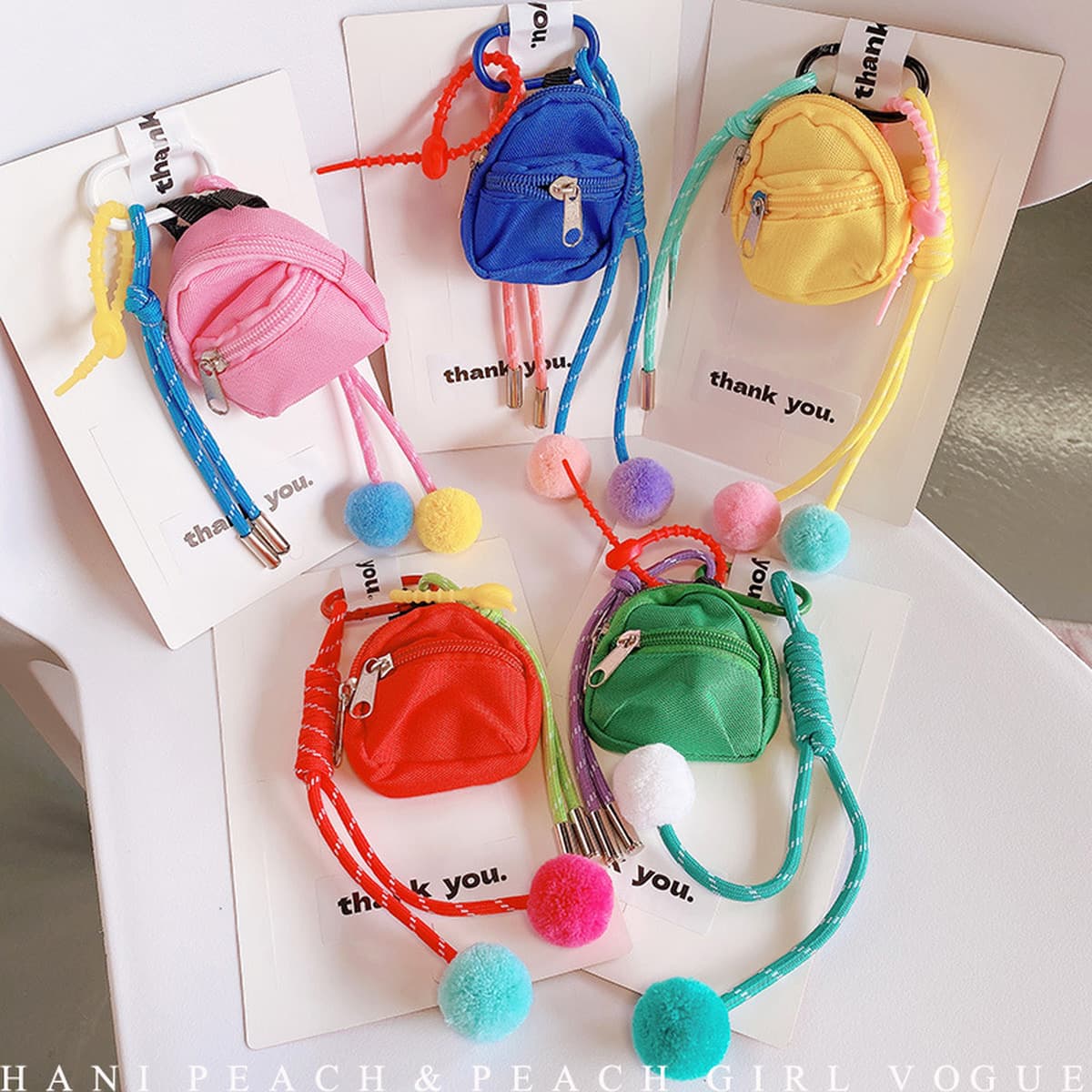 HD7236A08 модный рюкзак в форме кошелька брелок для ключей для нишевого корейского шарика