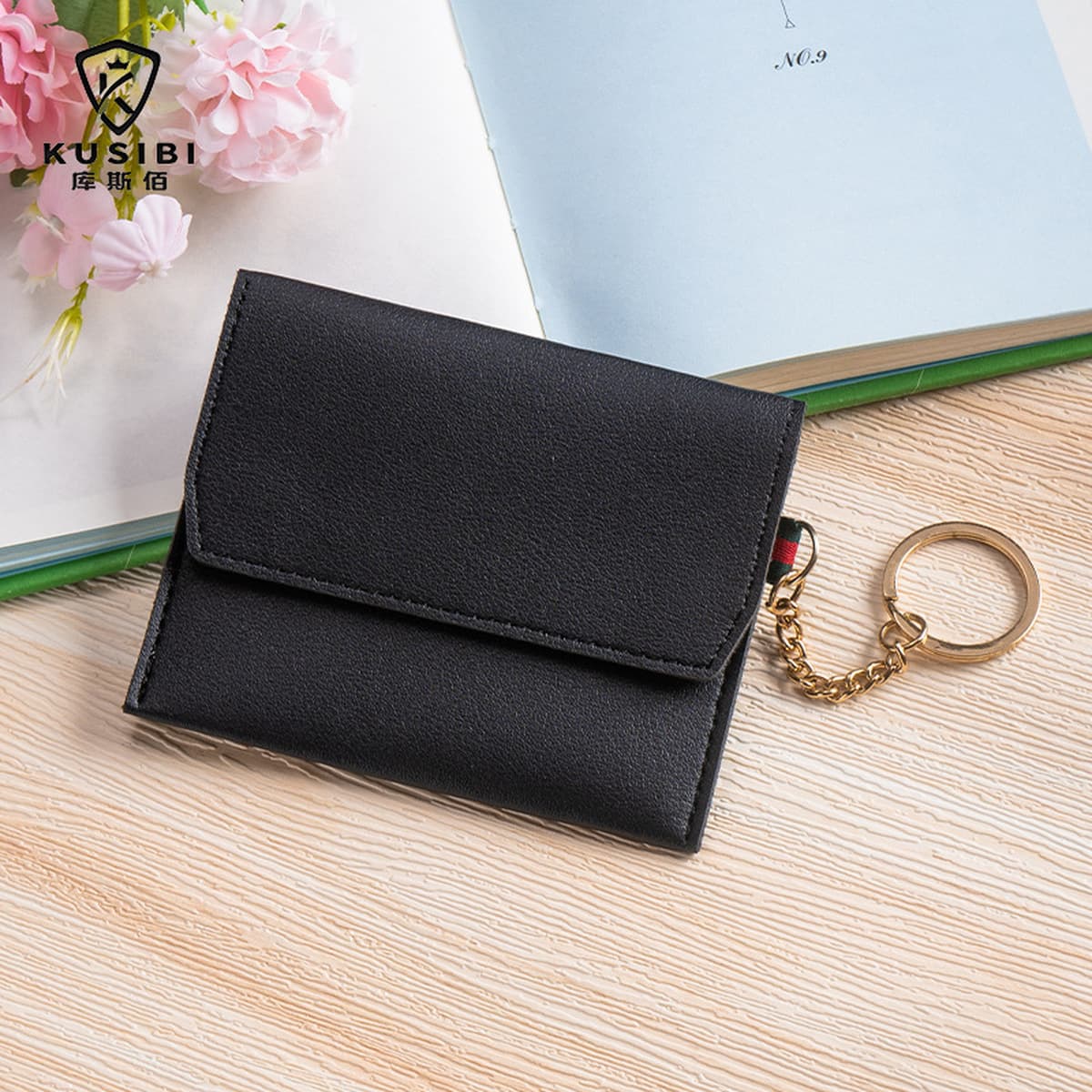 Ультратонкий держатель для визитных карточек с отделением для карт для женщин, компактный мини-кошелек для мелочи,...