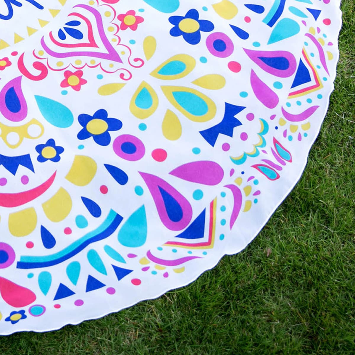 AliExpress Amazon Европейское и Американское Счастливое круглое пляжное полотенце с буквенным принтом шифоновое Шаль летнее...