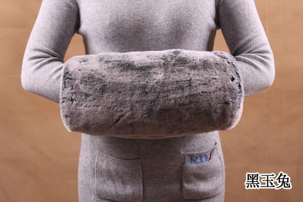 Осенне-зимняя Имитация меха кролика рекс мех грелка для рук утепление сокровищ чехол для рук теплые аксессуары плюшевые...