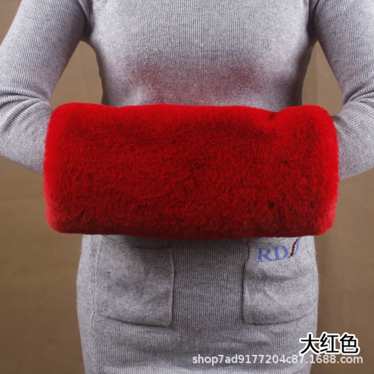 Осенне-зимняя Имитация меха кролика рекс мех грелка для рук утепление сокровищ чехол для рук теплые аксессуары плюшевые...