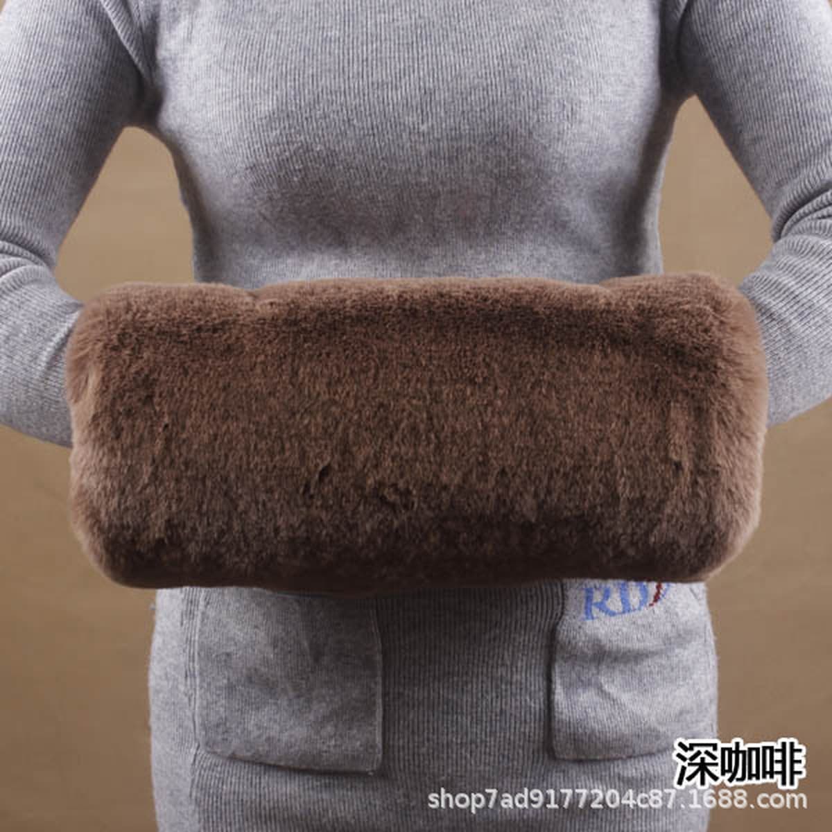Осенне-зимняя Имитация меха кролика рекс мех грелка для рук утепление сокровищ чехол для рук теплые аксессуары плюшевые...