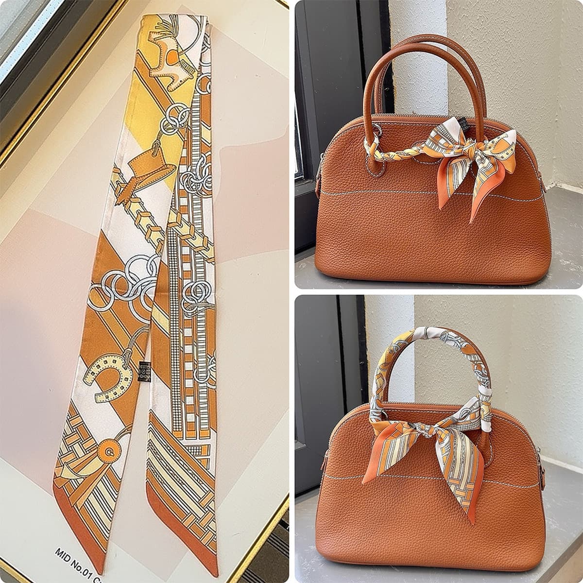 Талисман с принтом шарф маленький шарф сумка