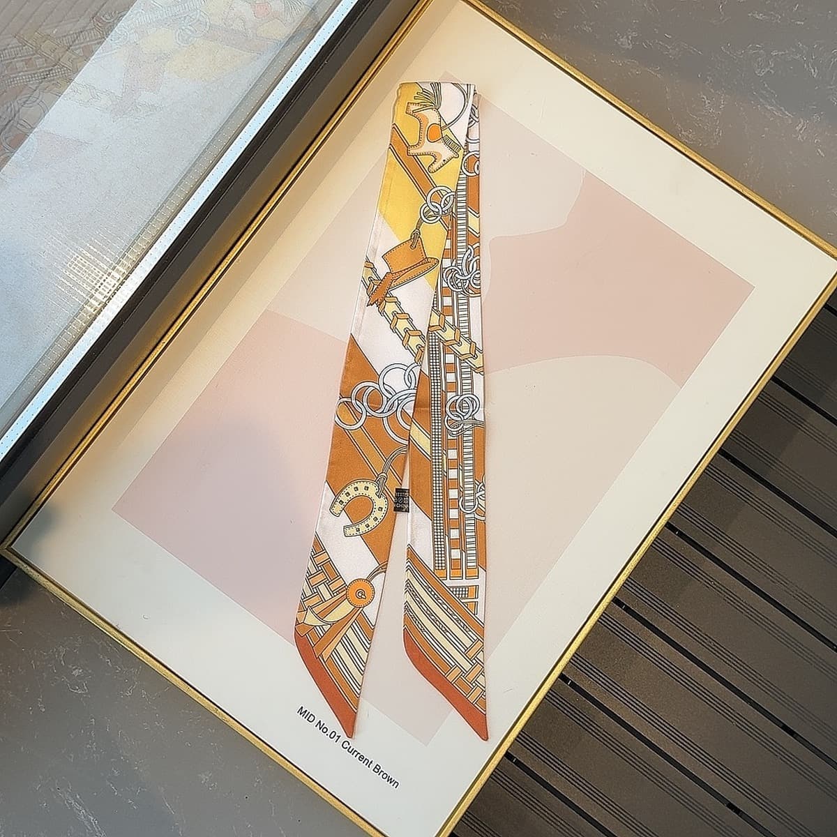 Талисман с принтом шарф маленький шарф сумка