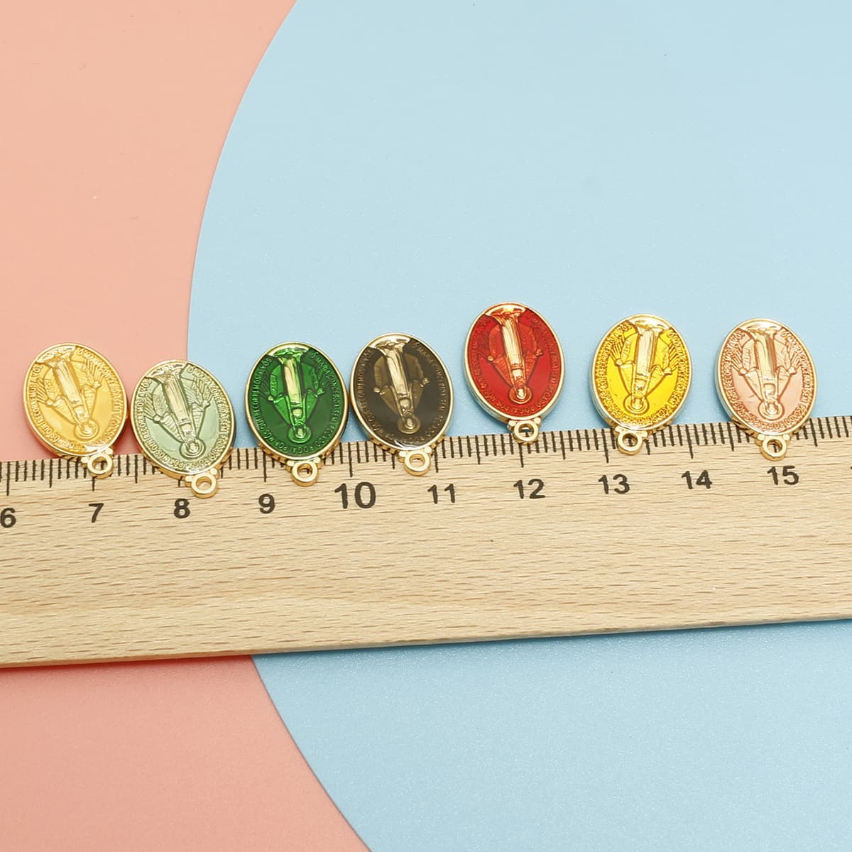 Золотое масло для внешней торговли, капля Девы Марии, овальная религиозная бирка, кулон, серьги «сделай сам», ожерелье,...