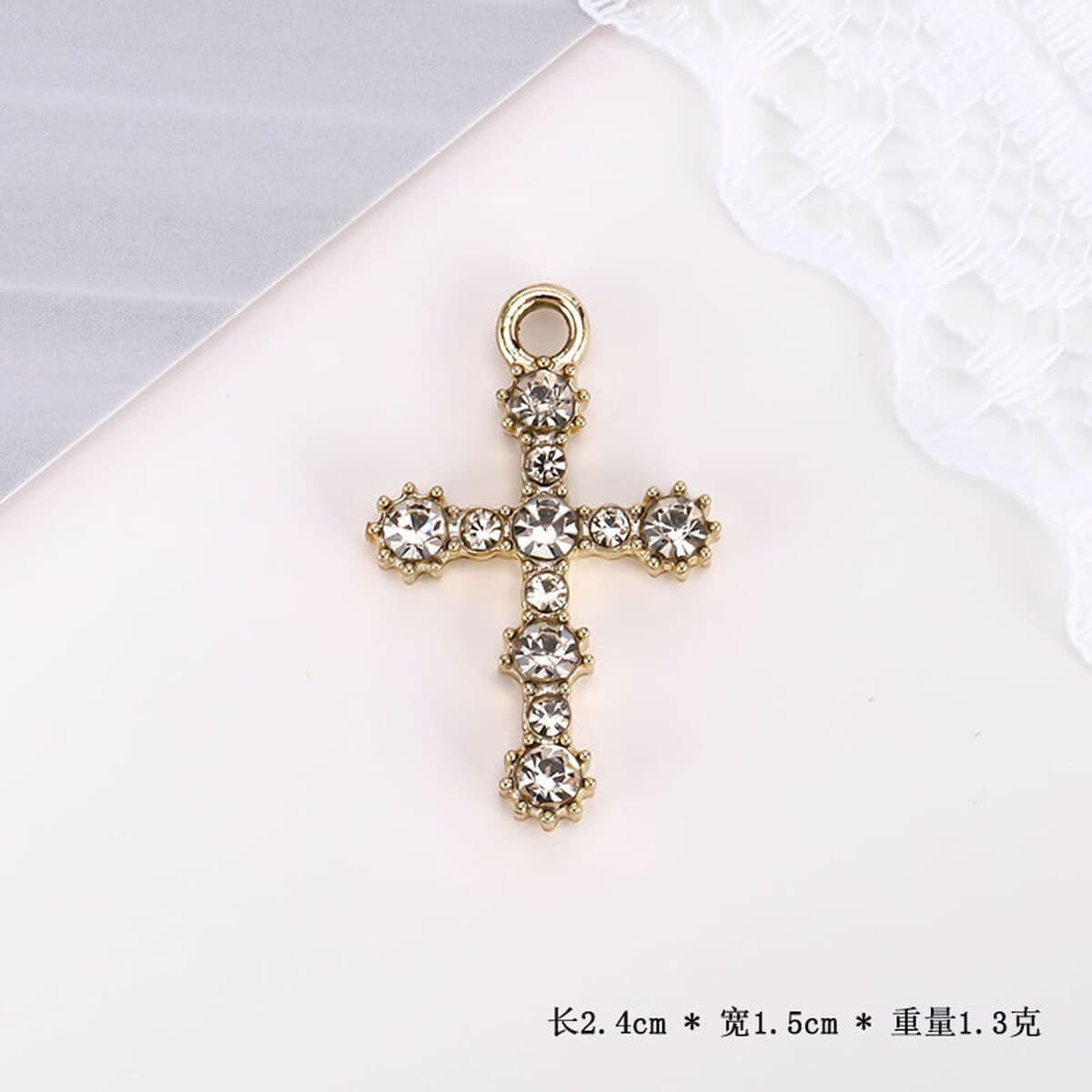 Крестообразные религиозные аксессуары, кулон, простой модный дизайн, кулон из алмазного сплава, ювелирные изделия своими...