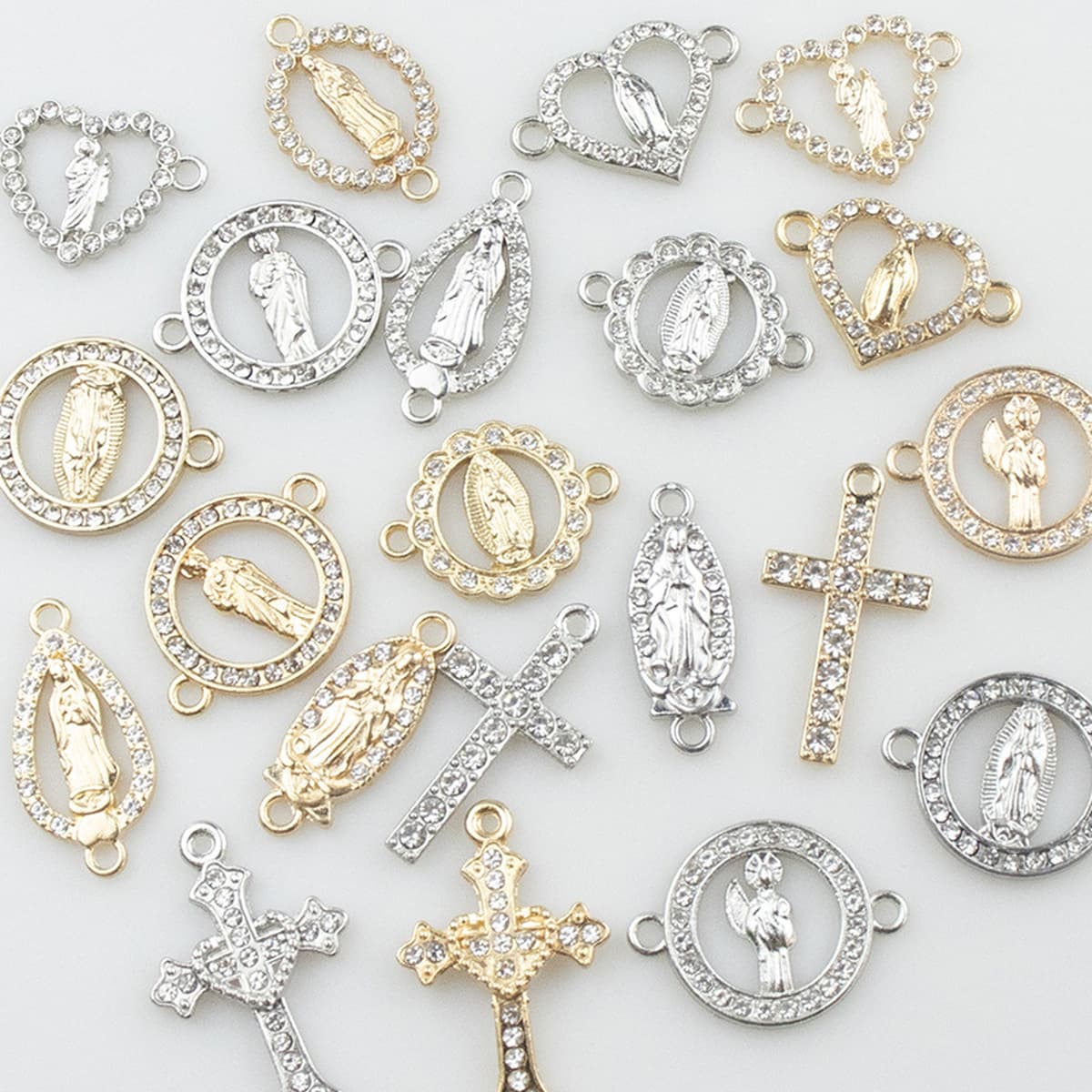 Ювелирные изделия DIY аксессуары европейский и американский стиль микро инкрустированный Циркон двойной висит Дева Иисус...