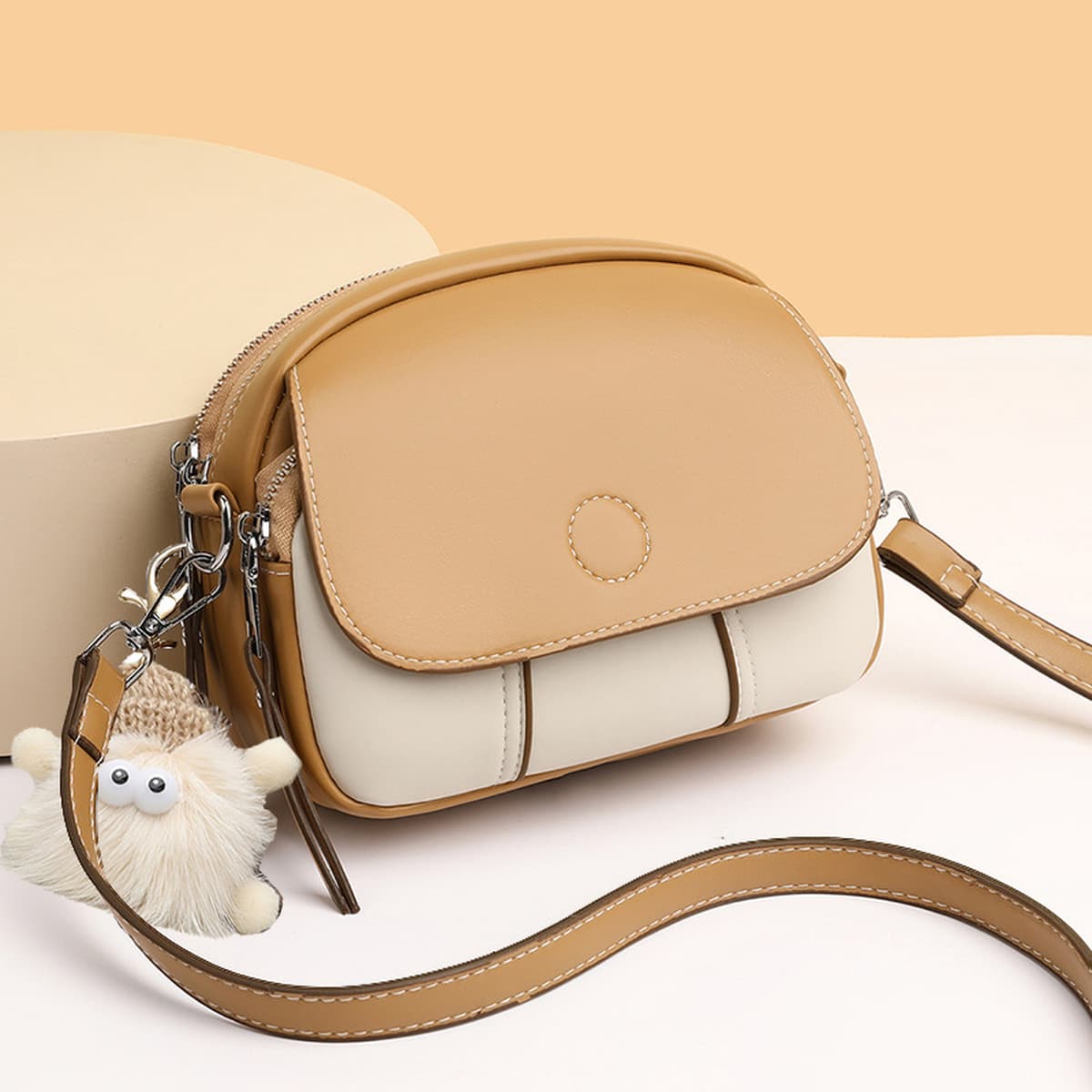 Новая дизайнерская сумка-кроссбоди 2025 года для женщин с подвеской, элитная и стильная мини-круглая сумка, модная сумка...