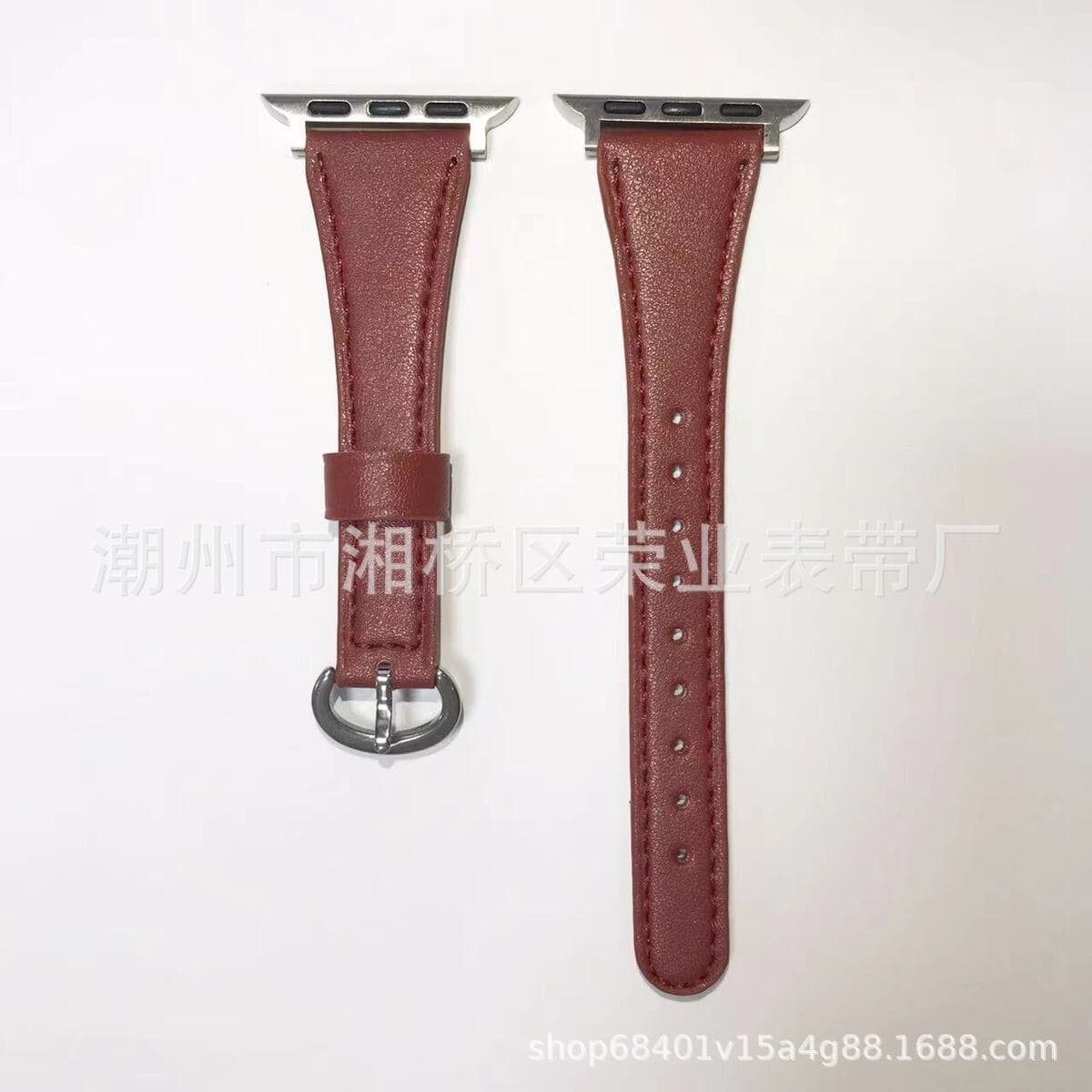 Подходит для applewatch87654 поколения воловьей кожи тонкий ремешок Подкова пряжка с маленькой талией ремешок Apple Watch S8