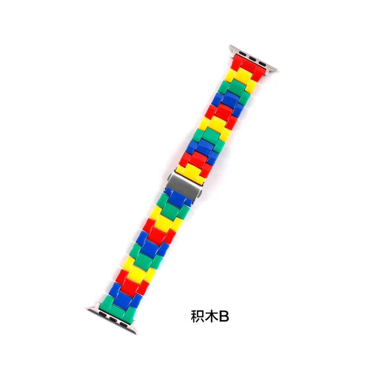 Подходит для ремешка для умных часов Apple 1-8 поколения Candy Color Resin Акриловый прозрачный радужный ремешок Прямой