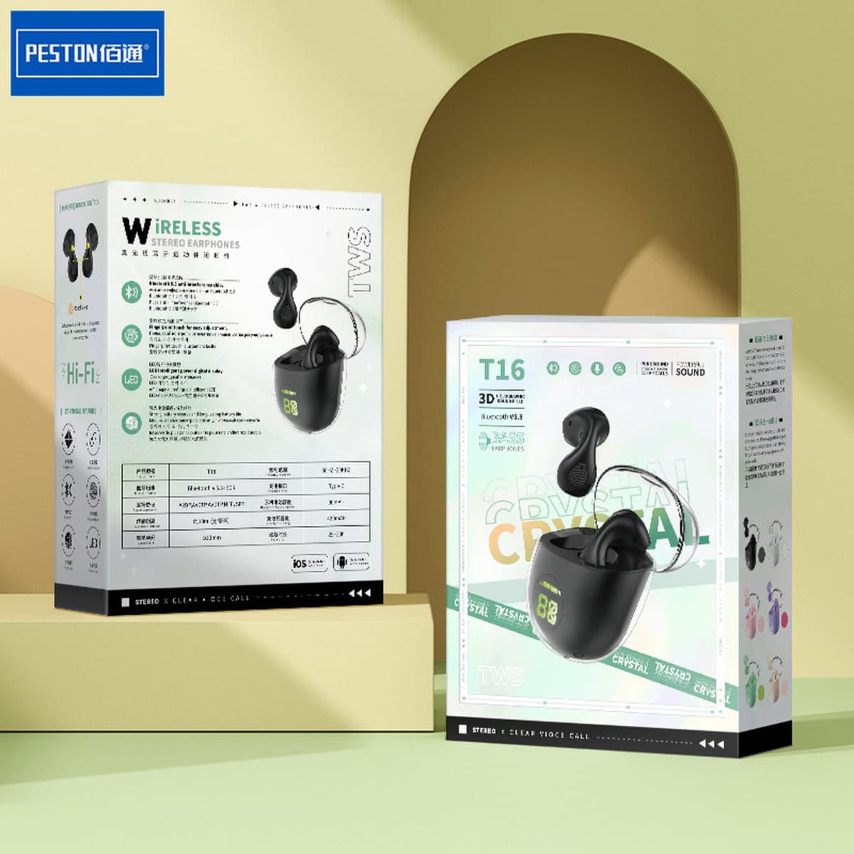 Baitong T16 Спортивная интеллектуальная шумоподавляющая новая выносливость HiFi объемный звук беспроводная Bluetooth 5,3...