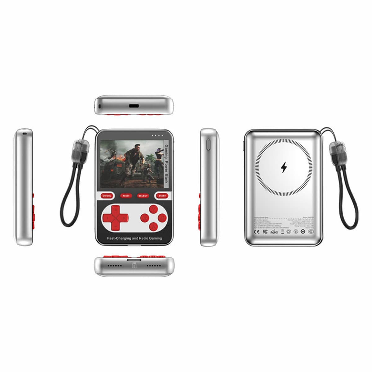 Трансграничная мини-портативная игровая зарядка «два в одном», беспроводной магнитный блок питания, портативная...