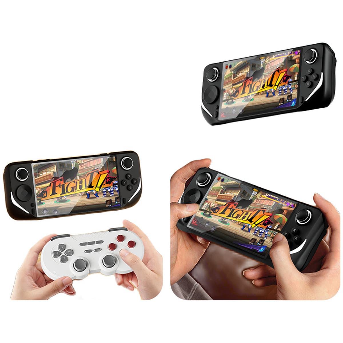 Пятно E6 портативный 5-дюймовый экран IPS HD карманный игровой автомат Android аркада PSP для двух игроков N64/PS1