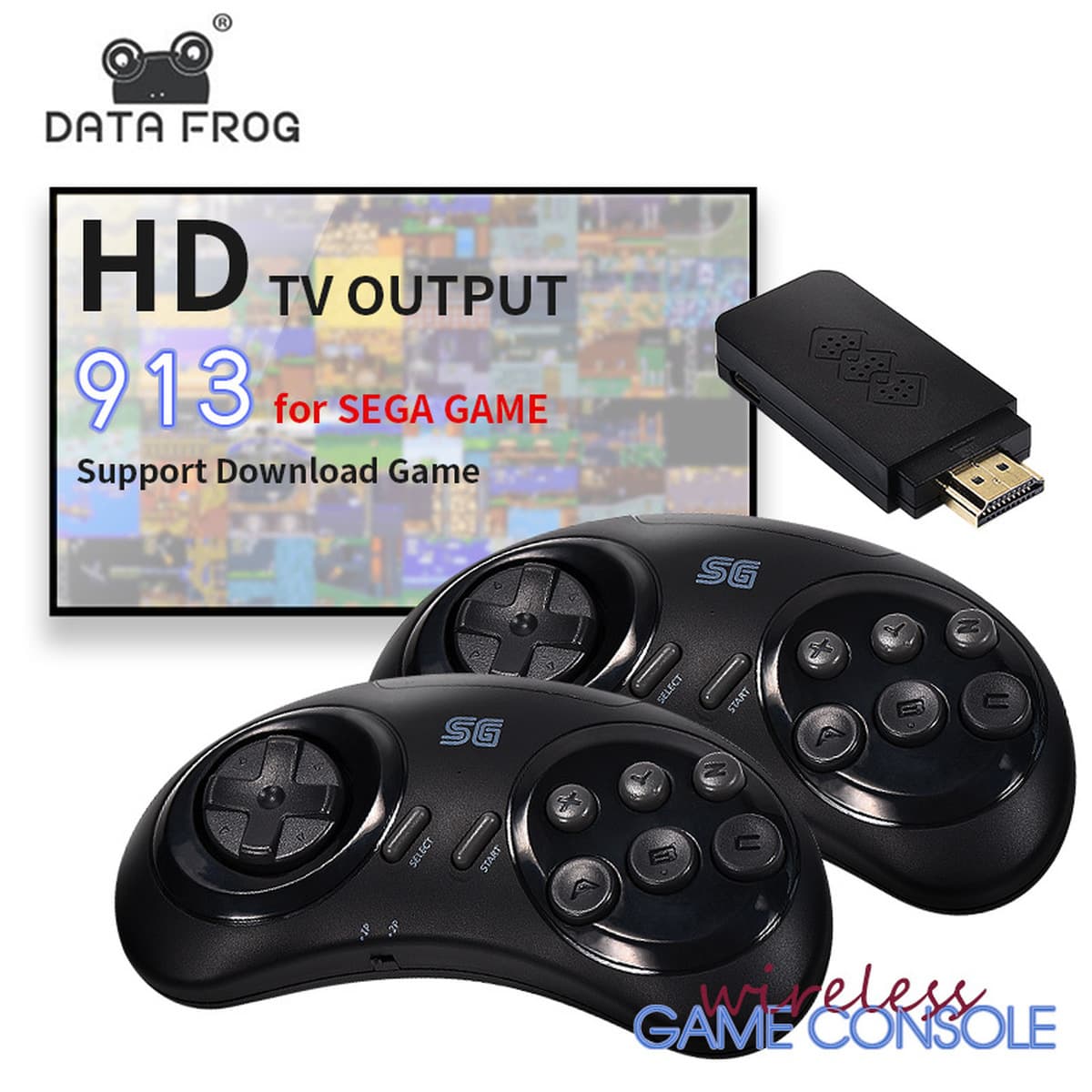 16 бит классический ретро MD Sega игровой автомат домашний HDMI HD TV игровой автомат беспроводной двойной игровой автомат