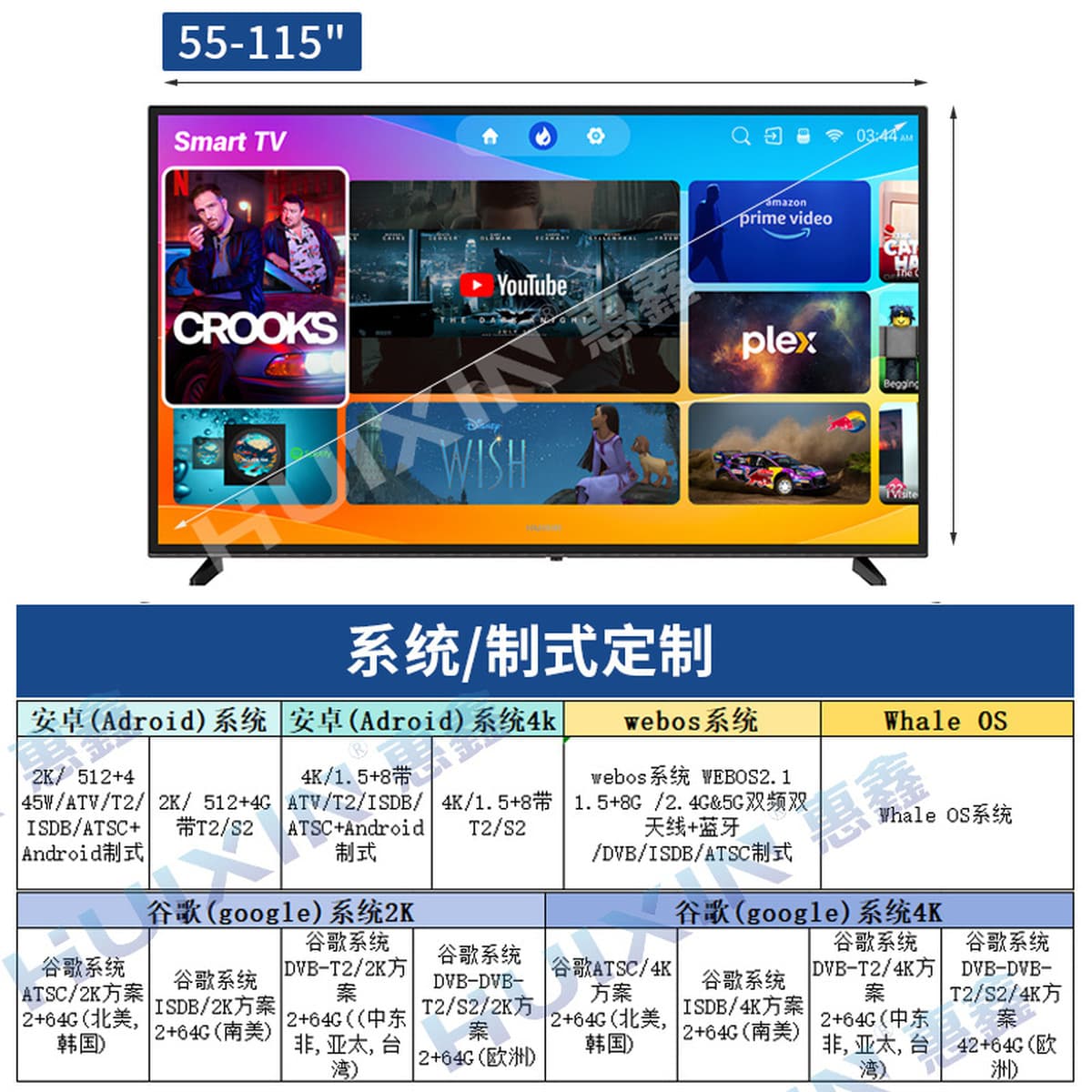 Взрывозащищенный смарт-телевизор 75/85/ 65inch ЖК-телевизор с сетью высокой четкости ЖК-телевизор с дисплеем для отеля...