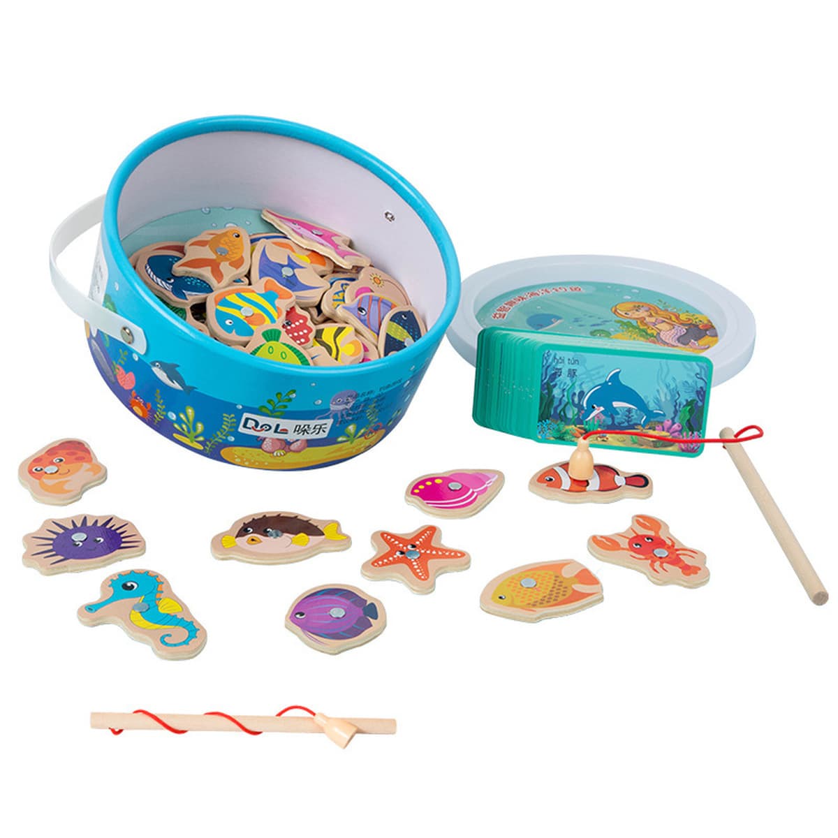 Детская головоломка Монтеса Раннее образование Учебные пособия для детей Магнитная рыбалка игра родитель-ребенок...