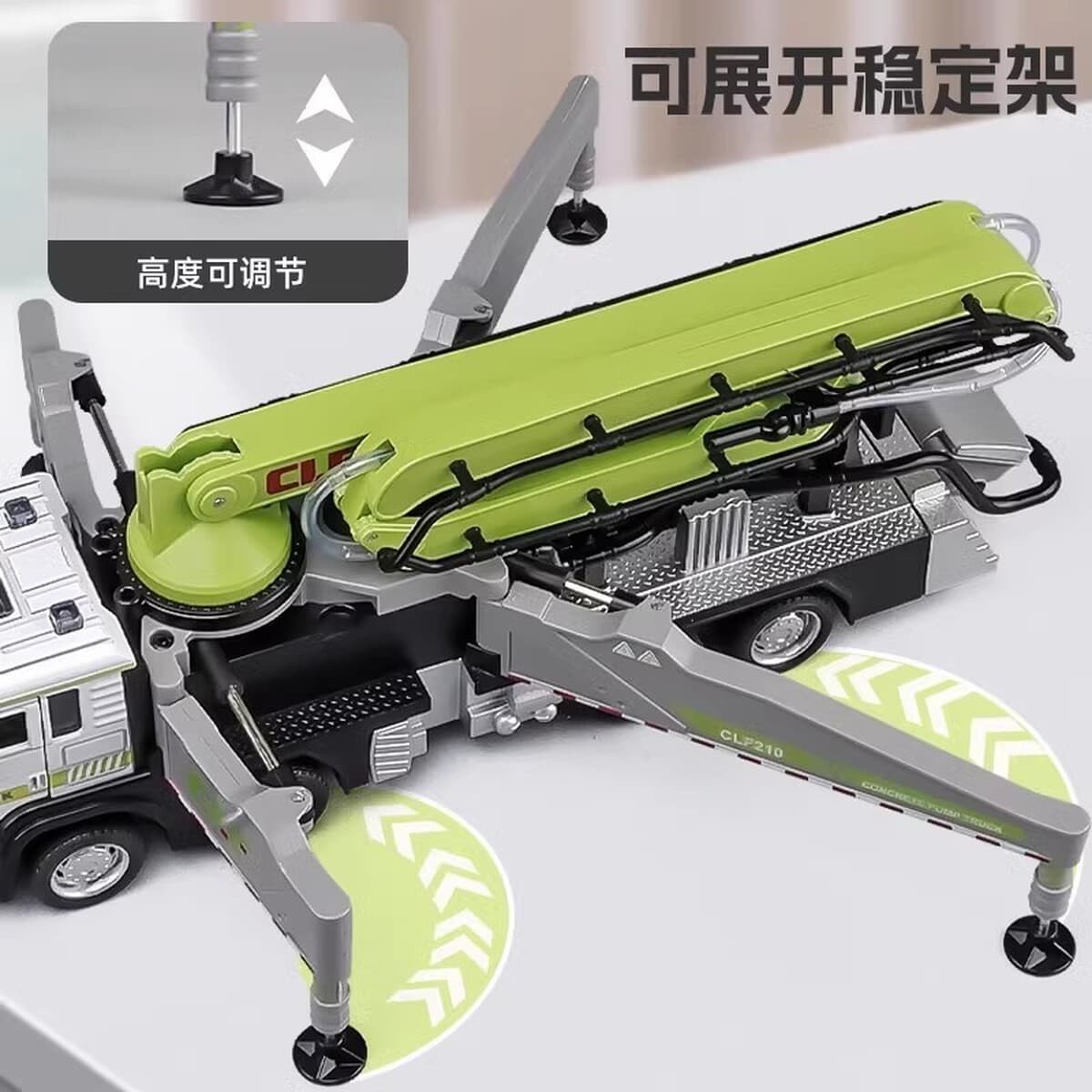 Большая модель пожарной машины из сплава, автобетононасос, игрушечная машина для бетона, которая может распылять воду,...