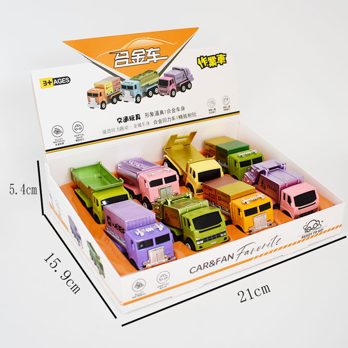 Сплав тянуть назад автомобиль мультфильм транспорт грузовик самосвал санитария автомобиль Карманный Автомобиль захватить...